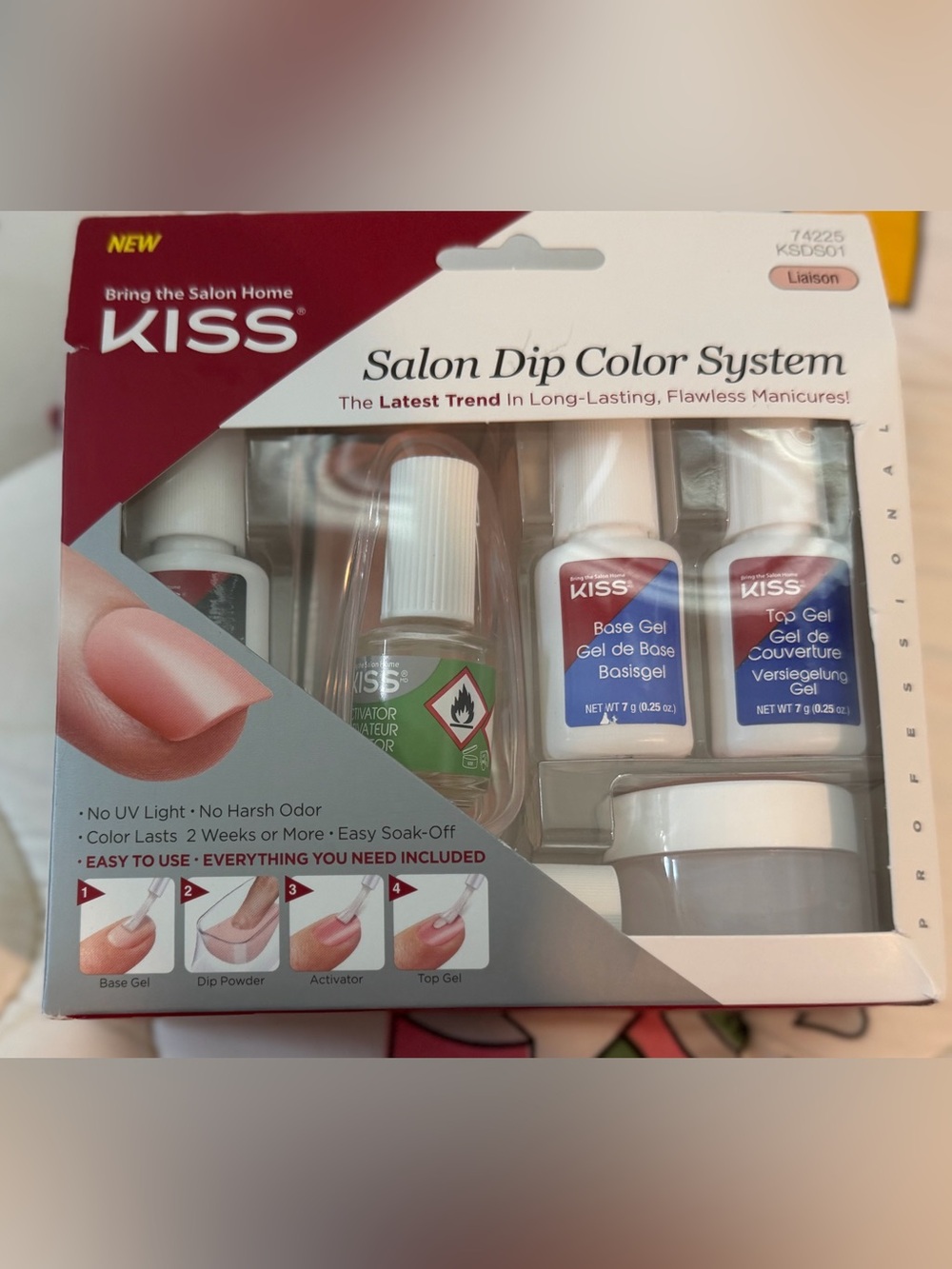 KISS USA Salon Nail Dip Starter Kit, Artificial Nail